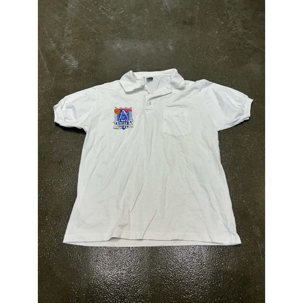 Vintage Duke Blue Devils Shirt Mens Large White Screen Stars 1992 Basketball